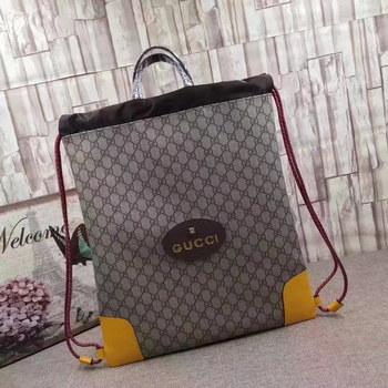Replica Gucci 473872 Men GG Supreme Drawstring Backpack