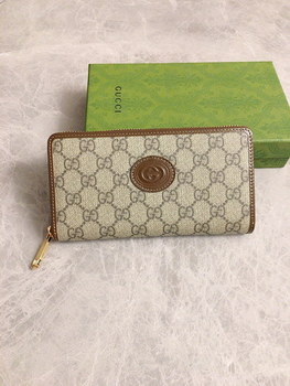 Replica Cheap Gucci Men and Womens Long Wallet Brown 673003