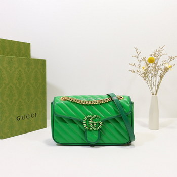 Replica New Replica Gucci GG Beloved Marmont Shoulder Bag Green 26cm