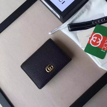 Replica Gucci 456126 Women Leather Mini Card Case Black