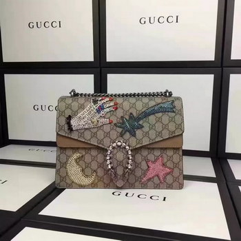 Replica Gucci 403348 Dionysus Embroidered GG Supreme Shoulder Bag