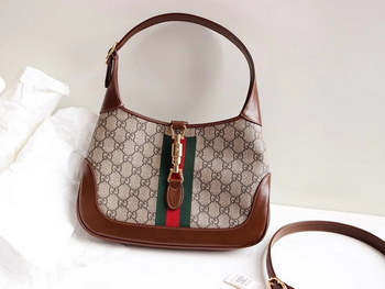 Replica Replica Gucci Jackie 1961 Small Hobo Bag Beige Ebony GG Supreme Canvas