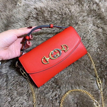 Replica Best Price Gucci 564718 Zumi Smooth Leather Mini Bag Red