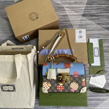 Replica AAA Quality Gucci 603221 Les Pommes Padlock Small Bag Blue