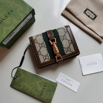 Replica Replica Gucci Card Case Wallet Coffee 645536