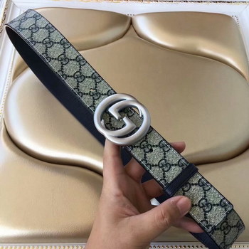 Replica Cheap Replica Gucci Men Leather Belt Width 38cm With Silver Buckle 074