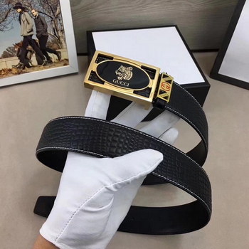 Replica Gucci Men Leather Blet With Gold Buckle 024