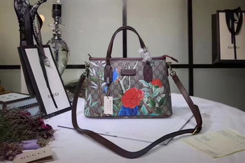 Replica Gucci 429012 Soft GG Supreme Tote Coffee