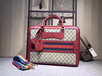 Replica Original Quality Gucci 484663 GG Supreme Briefcase with Web
