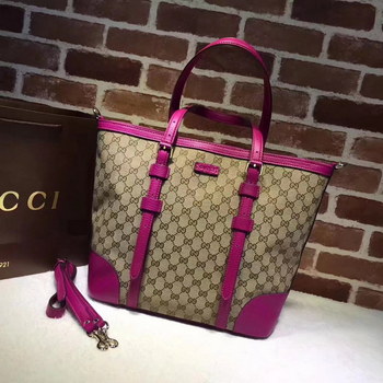 Replica Original Gucci 387602 GG Supreme Women Tote Bag Pink