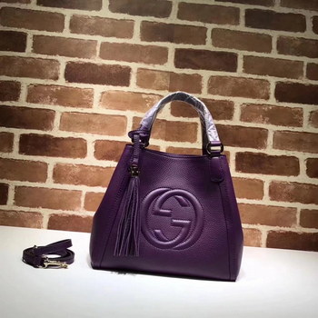 Replica Gucci 336751 Women Soho Leather Shoulder Handbag Purple