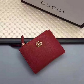 Replica Gucci 474747 GG Leather Women Zipper Wallet Red