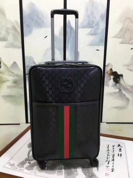 Replica Gucci Luggage GG Supreme 20 inch Black