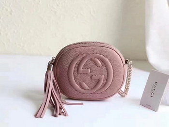 Replica Gucci 353965 Soho Leather Mini Chain Bag Pink