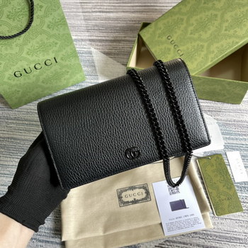 Replica Replica Gucci 497985 Women GG Marmont Chain Wallet Black For Ladies Price Online