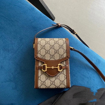 Replica Replica Gucci Horsebit 1955 Mini Phone Bag GG Supreme