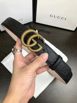 Replica Cheap Gucci Men Belt Width 35cm With Bronze Gold Buckle 051