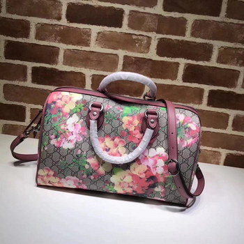 Replica Gucci 409527 Flower Print GG Medium Boston Bag