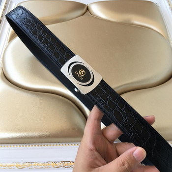 Replica Gucci Men Belt 029 With Silver Buckle