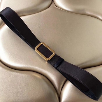 Replica Gucci Men Leather Blet 35cm With Gold Buckle 009