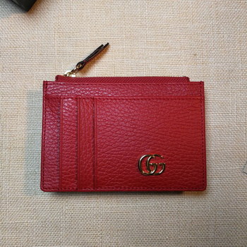 Replica Replica Gucci Card Case Wallet Red 574804