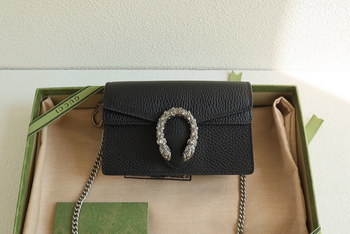 Replica Replica Gucci 476432 Dionysus Leather Super Mini Bag Black