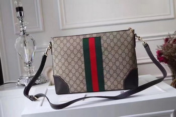 Replica Gucci 474139 GG Supreme Men Messenge Bag Coffee