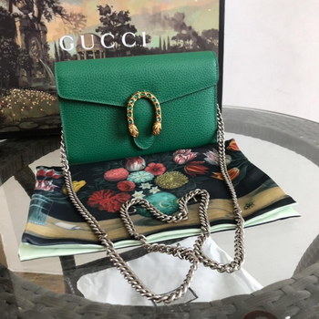 Replica AAA Replica Gucci Dionysus Mini Leather Chain Bag Green 401231