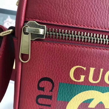 Replica Fake Gucci 523591 Men Print Messenger Bag Red