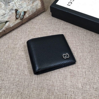 Replica Replica Gucci 473916 Men Leather Wallet Black Leather