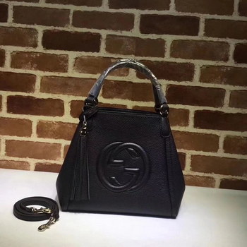 Replica Gucci 336751 Women Soho Leather Shoulder Handbag Black
