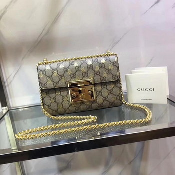 Replica Origianl Quality Gucci 409487 Padlock Small GG Bees Shoulder Bag