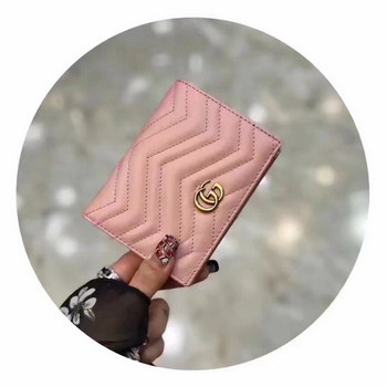 Replica Original Gucci 443125 GG Marmont Card Case Pink