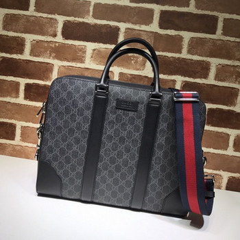 Replica AAA Gucci 474135 Men GG Black Briefcase