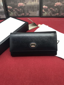 Replica Replica Gucci 598531 Women Leather Continental Wallet Black