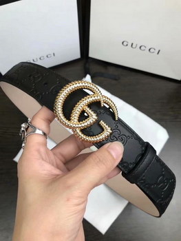 Replica Cheap Gucci Men Belt Width 35cm With Gold Buckle 050