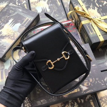 Replica Replica Gucci Horsebit 1955 Mini Phone Bag Black Leather