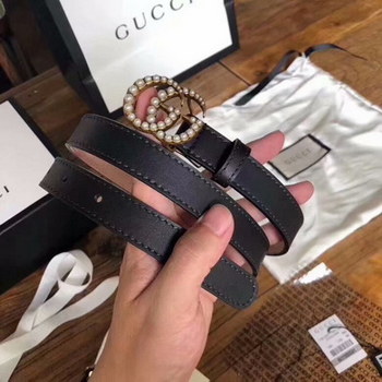 Replica Cheap Replica Gucci Women Leather Belt Width 3cm and 2m With Gold Buckle 073