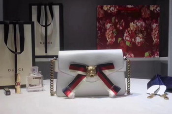 Replica Gucci 453777 Osiride Leather Top Handle Bag White