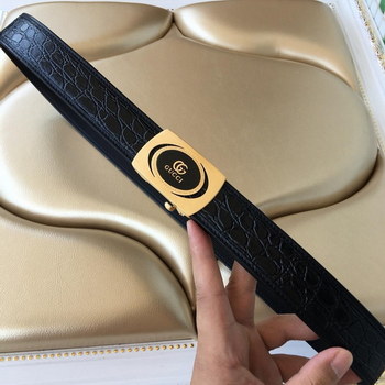 Replica Gucci Men Belt 029 With Gold Buckle