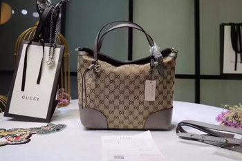 Replica Gucci 353120 Bree Leather Top Handle Bag Grey