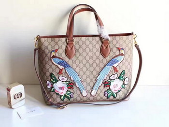 Replica 2017 New Gucci 453705 Limited Edition Soft Supreme Women Tote Handbags Coffee