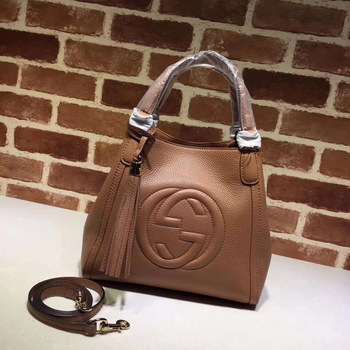 Replica Gucci 336751 Women Soho Leather Shoulder Handbag Coffee
