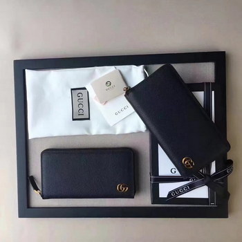 Replica Oriainal Gucci 428736 Women Zip Wallet Black