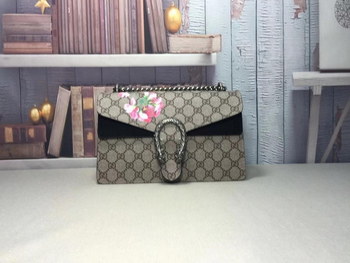 Replica Gucci 400249 Dionysus Small GG Blooms Print Shoulder Bag Black