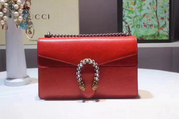 Replica Gucci New Dionys00249 Leather Chain Shoulder Red Bag With Diamonds