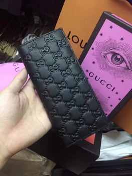 Replica Gucci 307774 Signature Long Wallet Black