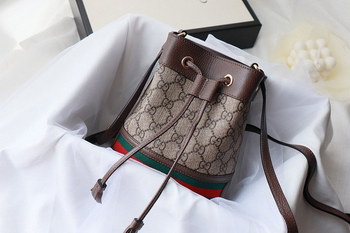 Replica Replica Gucci Ophidia Mini GG Bucket Bag Beige and Ebony GG Supreme Canvas