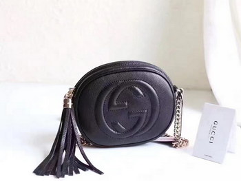 Replica Gucci 353965 Soho Leather Mini Chain Bag Black