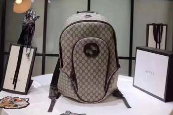 Replica Gucci 223705 GG Supreme Canvas Backpack Coffee